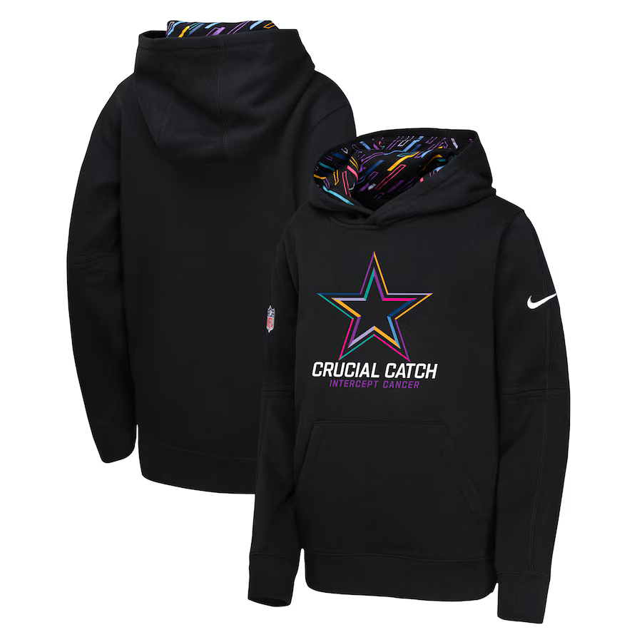 Youth Dallas Cowboys 2024 Nike NFL black hoodie->youth nfl jersey->Youth Jersey